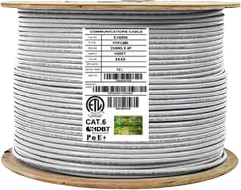 Cat6 Stranded (CM) ، 1000 قدم ، F/UTP ، 26AWG ، النحاس النقي ، 400 ميجا هرتز ، UL معتمد ، بكابل إيثرنت السائبة باللون الأبيض in Kuwait