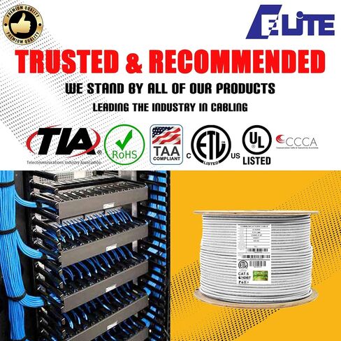 Cat6 Stranded (CM) ، 1000 قدم ، F/UTP ، 26AWG ، النحاس النقي ، 400 ميجا هرتز ، UL معتمد ، بكابل إيثرنت السائبة باللون الأبيض in Kuwait