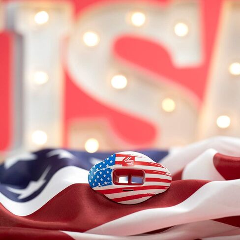 Shock Doctor SD10300-60023-OSFA Max Airflow Lip Guard - Chrome Stars & Stripes Stars and Stripes Adult-OSFA in Saudi Arabia