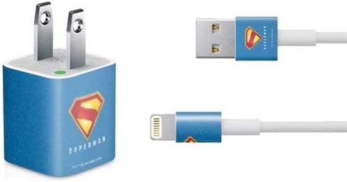 Skinit Decal Other Skin Compatible with iPhone Charger (5W USB) - Officially Licensed Superman 2025 Superman & Krypto Watch The Earth Design in Saudi Arabia