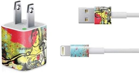 Skinit Decal Other Skin Compatible with iPhone Charger (5W USB) - Officially Licensed Superman 2025 Superman & Krypto Watch The Earth Design in Saudi Arabia