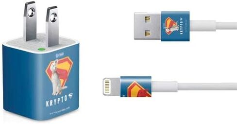 Skinit Decal Other Skin Compatible with iPhone Charger (5W USB) - Officially Licensed Superman 2025 Superman & Krypto Watch The Earth Design in Saudi Arabia