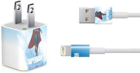 Skinit Decal Other Skin Compatible with iPhone Charger (5W USB) - Officially Licensed Superman 2025 Superman & Krypto Watch The Earth Design in Saudi Arabia