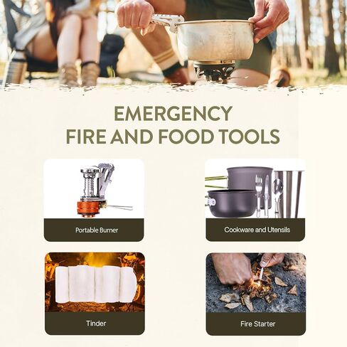 72-Hour Survival Kit | 45L Bug Out Bag | Survival Gear with First Aid, Water Filter, Food, Tools | Camping, Hiking, Outdoor Preparedness Equipment in Saudi Arabia