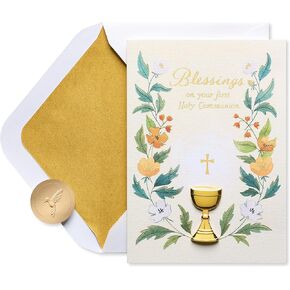 Papyrus First Communion Card (Faith and Love)