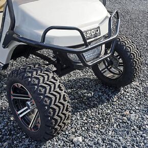 Red Hawk BG-124 Brush Guard Compatible With/Replacement For E-Z-Go TXT 2014 Front, Black Powder Coat Steel Golf Carts