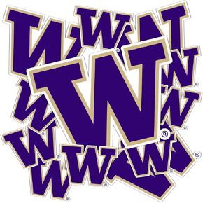 University of Washington Sticker U of W UW Huskies Husky Stickers Vinyl Decals Laptop Water Bottle Car Scrapbook T3 (Type 3-1)