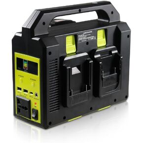 300W Portable Power Supply Inverter Compatible with Dewalt 20V&Black & Decker 20V Battery- DC 20V to AC 110V Power Conversion,On-The-Go Charging, Car Emergency Source - Three Flashlight Modes