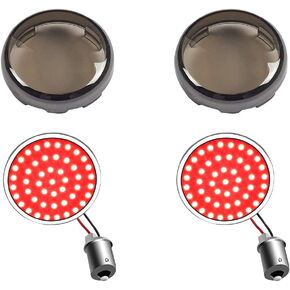 1157 Front Sequential LED Turn Signal, 2 Inch Bullet 12V Motorcycle Blinker Lights for Harley Street Glide, Dyna, Road King, Sportster 1200, Iron 883