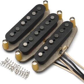 SAPHUE Alnico 5 Vintage Staggered Strat Style Electric Guitar Pickup Handmade SSS 50's Sound Style Electric Anico V Guitar Pickup