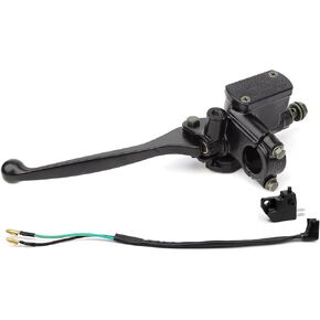 Motorcyle 7/8" 22mm Left Black Brake Master Cylinder for Chinese GY6 50cc 110cc 125cc 150cc Scooter ATV Quad Moped Pit Dirt Bike Parts 8mm Mirror Thread