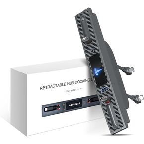 محور USB Tesla (أبيض) تصميم OEM من Mowlicas، شاحن سيارة سريع قابل للسحب في وحدة التحكم المركزية الداخلية ضروري من ملحقات Tesla Model Y/3 2023/2022/2021، هدايا لأصحاب Tesla in Saudi Arabia