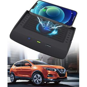 CarQiWireless Wireless Charger for Nissan Rogue 2021-2024, for Nissan Rogue Accessories 2021-2024,Car Wireless Charger Pad Center Console Organizer for Nissan Rogue Accessories 2024 2023 2022 2021