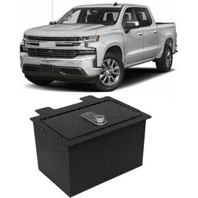 Center Console Gun Safe Lock Vault Interior Storage Box Compatible with 2019-2022 Chevrolet Silverado and GMC Sierra 1500，2020-2022 Silverado/Sierra 1500 2500 and 3500… in Kuwait