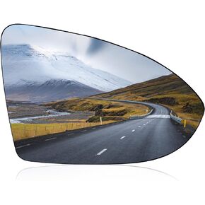 BDFHYK Passenger Right Side Mirror Glass Compatible With VW Golf e-Golf Golf R Golf Alltrack Golf SportWagen GTI Jetta Convex rear view mirror(Right)