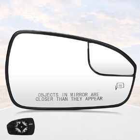 Youxmoto Side Heated Mirror Glass, Fit for Ford Fusion 2013-2020, (1 Pair) Driver Left and Passenger Right Convex Mirror Glass, Fit for DS7Z17K707F, DS7Z17K707B