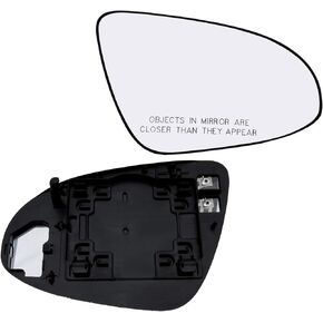 Passenger Side Mirror Glass Assembly With Plastic Backing Plate Heated Compatible with 2012-2017 Toyota Camry, 2013-2018 Avalon
