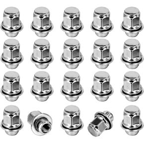 M12x1.5 Lug Nuts, 12x1.5 Thread Lug Nut, 1.46" Tall, Mag Seat Closed End Chrome Lug Nuts, for Toyota Camry Corolla Sienna Highlander Scion TC Lexus ES300 RX330 Most 5 Lug 4 Lug Wheels (20 Pack)