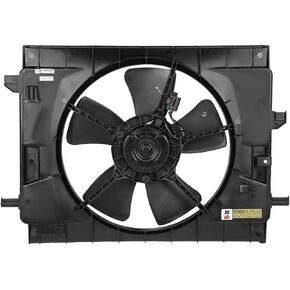 DNA MOTORING OEM-RF-0168 Factory Style Radiator Cooling Fan Assembly Cooling Efficiency Improved Direct Replacement [Compatible with 06-11 Chevy HHR 2.2L 2.4L], Black