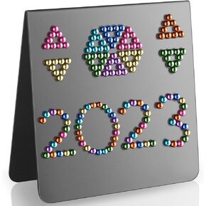Gersoniel Magnet Display Stand Balls Magnetic Display Board Black Metal Magnet Board Stand Desk Easel Board for Bulletin Table Top Beads Balls for Showing Off (Magnetic Beads Not Included)(1 Pack)