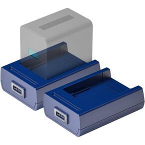 طقم شحن كاميرا الفيديو NP-FV100 / FV70 / FV50 مكون من قطعتين لشاحن كاميرا متعدد العلامات التجارية متوافق مع Sony DCR FDR-AZ HDR-CX HDR-PJ HDR-TD HDR-XR HXR-NX NEX-VG PXW in Saudi Arabia