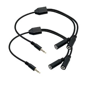 Seadream 2.5mm Y Splitter Cable 2Pack 12inch 2.5mm Male to Dual 2.5mm Female Y Splitter Audio Micphone Extension Cable; 2.5mm Male to 2 * 2.5mm Female Backup Camera Extension Cable;Gold Plated 4 Pole