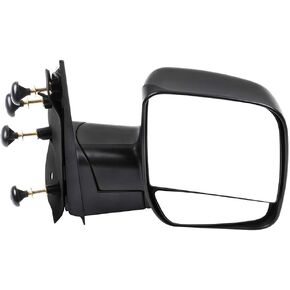 SCITOO Right Mirror fit 2003-2013 for Ford E-150 E-250 2004-2013 for Ford E-350 E-450 Super Duty Econoline Van with Black Manual Folding, Passenger Side Mirror