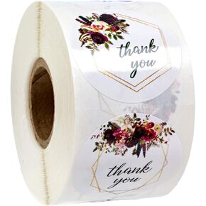 Thanks from The Heart Thank You Stickers / 1.5" Circle Thanks Labels / 500 Wedding Thank You Labels/Small Business Appreciation Stickers/Made in The USA