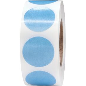 Aqua Color Coding Labels for Organizing Inventory 0.75 Inch Round Circle Dots 500 Total Adhesive Stickers On A Roll
