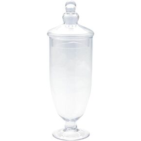 5"Dx15" clear Apothecary Jar with Lid