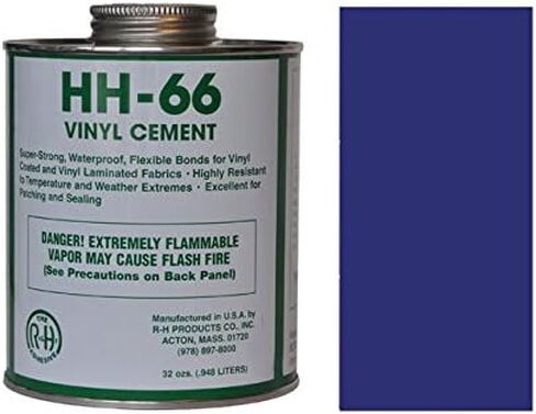 منتجات Mytee طقم إصلاح فينيل قماش القنب الأسود 18oz HH66 HH-66 PVC أسمنت مع فرشاة 32 أونصة صنع في الولايات المتحدة الأمريكية in Saudi Arabia