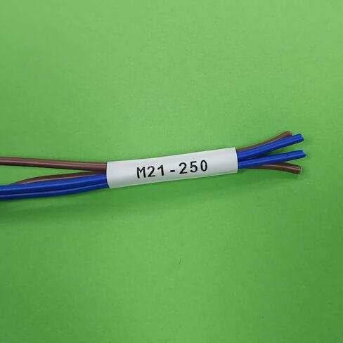 بديل شريط الملصقات المتوافق لـ M21-250-C-342-أسود على أبيض، عرض 0.44 بوصة in Kuwait
