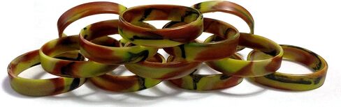 1 Dozen (12) Multi-Pack Blank Rubber Wristbands Silicone Bracelets - Select from a Variety of Colors in Saudi Arabia