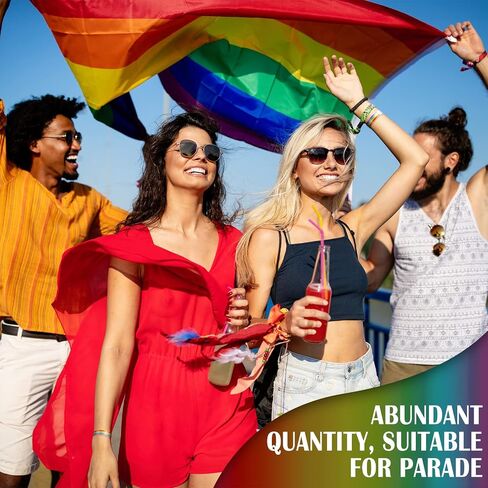 600Pcs Party Wristbands for Events Rainbow Wristbands Waterproof Pride Paper Wristbands Colored Paper Bracelets Event Wrist Bands Identification Arm Bands for Birthday Party, 10x0.8'' (Rainbow) in Saudi Arabia