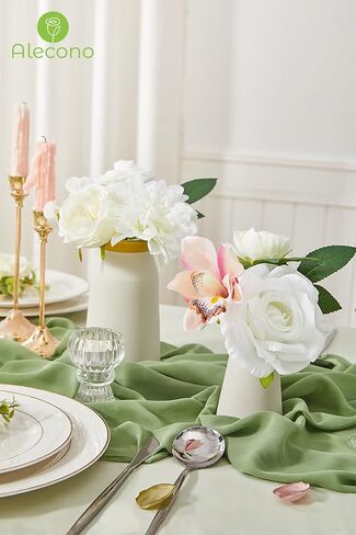 Alecono Artificial Flowers, Dusty Pink Silk Fake Flowers for DIY Wedding Bridal Bouquets, Wedding Cake Flowers for Table Centerpieces Baby Shower Birthday Party Home Decorations in Saudi Arabia