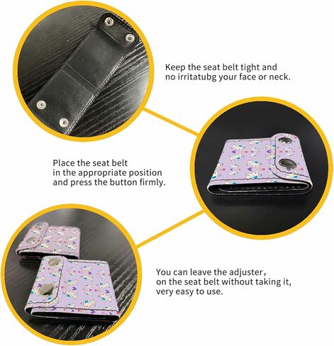 قطعتان من حزام الأمان المريح لضبط حزام الأمان تحمي من قطع رقبتك أو فرك صدرك، قطعتان من مشابك تثبيت حزام الأمان بطبعة فراشة أرجوانية in Kuwait