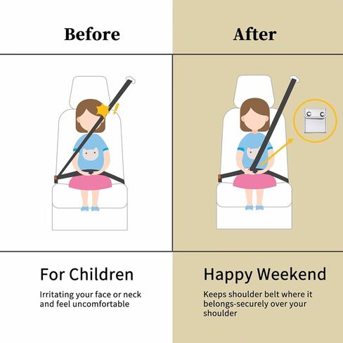 قطعتان من حزام الأمان المريح لضبط حزام الأمان تحمي من قطع رقبتك أو فرك صدرك، قطعتان من مشابك تثبيت حزام الأمان بطبعة فراشة أرجوانية in Kuwait