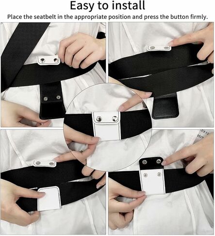 قطعتان من حزام الأمان المريح لضبط حزام الأمان تحمي من قطع رقبتك أو فرك صدرك، قطعتان من مشابك تثبيت حزام الأمان بطبعة فراشة أرجوانية in Kuwait