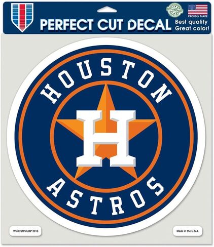ملصق ملون من Wincraft MLB Houston Astros 79922013، مقاس 8 بوصة × 8 بوصة، أسود in Saudi Arabia