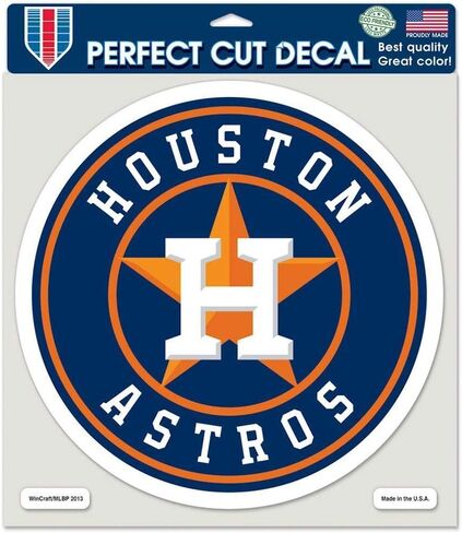 ملصق ملون من Wincraft MLB Houston Astros 79922013، مقاس 8 بوصة × 8 بوصة، أسود in Saudi Arabia