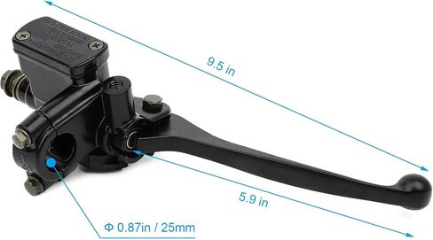 Motorcyle 7/8" 22mm Left Black Brake Master Cylinder for Chinese GY6 50cc 110cc 125cc 150cc Scooter ATV Quad Moped Pit Dirt Bike Parts 8mm Mirror Thread in Saudi Arabia