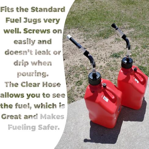 Racing Fuel Filler Hose Gallon with Jug Cap Compatible with VP Fuel Jug, 5 Gallon Gas Can,LC2 Gas Can, Racing, ATV, Dirt Bike and 3/5.5 Gallon Jugs in Saudi Arabia