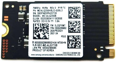 MZ-ALQ256B Samsung 256GB M.2 2242 Nvme Pcie GEN3 X4 SSD 22mm x 42mm محرك الحالة الصلبة (OEM) in Kuwait