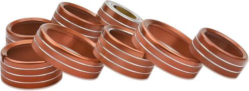 أغطية مقبض وحدة التحكم المركزية بزر التبديل AC لملحقات Chevy Silverado وGMC Sierra 2014 2015 2016 2017 2018 لتزيين التحكم في مكيف الهواء (سبائك الألومنيوم، أحمر) in Kuwait