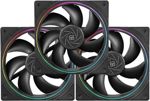 Thermalright TL-S12 CPU Fan 120mm, 4pin PWM Connector Silent ARGB Computer Case Cooler Fan with S-FDB Bearing, up to 1500RPM Cooling Fans Black in Saudi Arabia