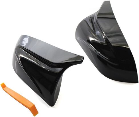 Mirror Cap Covers Ox Horn Style Compatible with Tesla Model 3 2017-2023,Add-on Type Side Mirror Cover Cow Horn Look (Carbon Fiber Pattern) in Kuwait