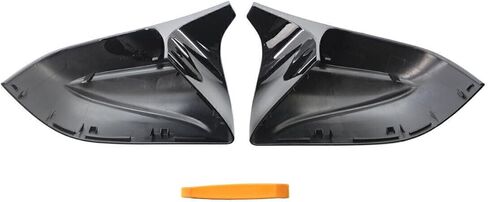 Mirror Cap Covers Ox Horn Style Compatible with Tesla Model 3 2017-2023,Add-on Type Side Mirror Cover Cow Horn Look (Carbon Fiber Pattern) in Kuwait