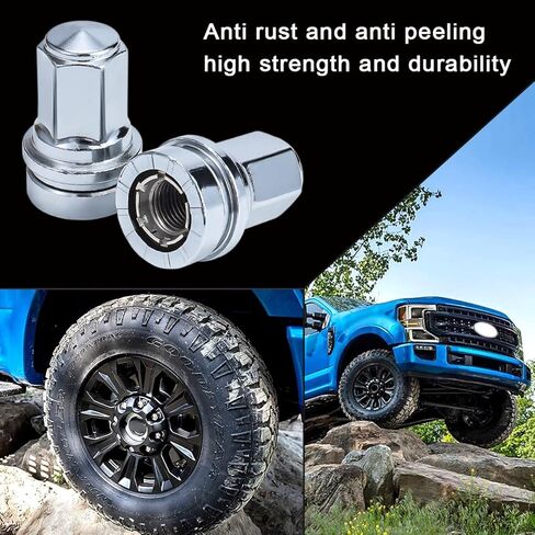 32 قطعة من صواميل العروة M14x1.5، مجموعة بديلة بتصميم قطعة واحدة من الكروم متوافقة مع Ford F250 F350 Super Duty 2017-2023، HCPZ-1012-B HCPZ-1012-A in Kuwait