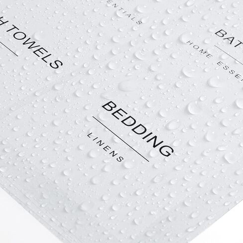 Mustry 156 ملصق غسيل بسيط لتنظيم المنزل، ملصقات ذاتية اللصق سهلة التقشير وإعادة الوضع، ملصقات بيضاء غير لامعة مقاومة للماء تتضمن ورقة مرجعية للفهرسة السريعة in Kuwait