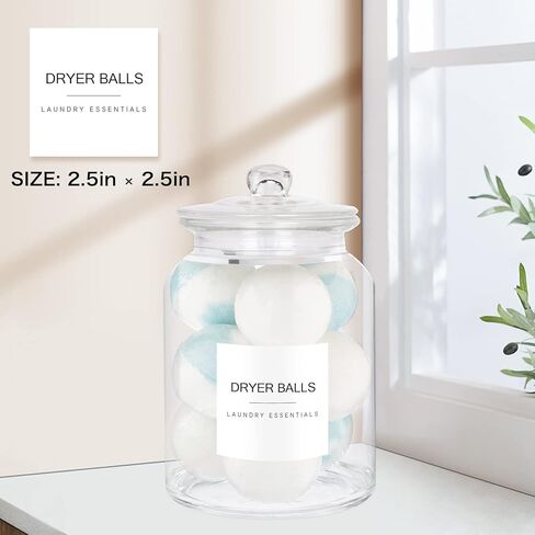 Mustry 156 ملصق غسيل بسيط لتنظيم المنزل، ملصقات ذاتية اللصق سهلة التقشير وإعادة الوضع، ملصقات بيضاء غير لامعة مقاومة للماء تتضمن ورقة مرجعية للفهرسة السريعة in Kuwait